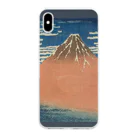 SONOTENI-ARTの003-004　葛飾北斎　『富嶽三十六景　凱風快晴』　クリア　スマホケース　iPhone XSMax専用デザイン　CC7 クリアスマホケース