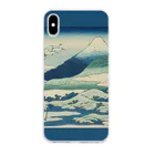 SONOTENI-ARTの003-013　葛飾北斎　『富嶽三十六景　相州梅澤左』　クリア　スマホケース　iPhone XSMax専用デザイン　CC7 クリアスマホケース