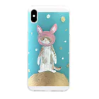 CUROGNACのspace travel cat Clear Smartphone Case