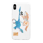 made blueのWolf and Velociraptor Clear Smartphone Case