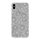 Japanese Fabric Flower coconの銀花 Clear Smartphone Case