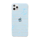 dizzyのBlue Stripes Clear Smartphone Case