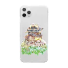 動物ガラス絵描きをしてる人のお店のパンケーキ風パンケーキリクガメ Clear Smartphone Case