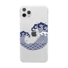 もふこの浮世絵デザイン（波） Clear Smartphone Case