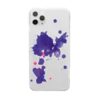 Akiss art ONLINE SHOPのこれから出逢う紫の蝶 Clear Smartphone Case