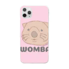 🍎デグーと服と雑貨屋さん🍏のWOMBAT🌸PINK   #ウォンバットグッズ クリアスマホケース