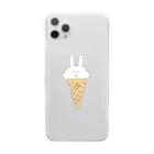 mi-chunuのソフトクリームうさぎ Clear Smartphone Case