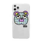 椙山さと美のOSG ちぇっくのくま Clear Smartphone Case