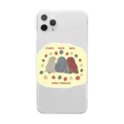 ヤママユ(ヤママユ・ペンギイナ)のOHAGI PENGUINS ASSORT Clear Smartphone Case