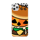 イラスト MONYAAT のバーガー クリアスマホケース