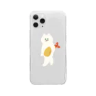 SUIMINグッズのお店のエビフライをさわやかに運ぶねこ Clear Smartphone Case