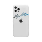 My ActionのMy Action Goods Black & Blue Clear Smartphone Case