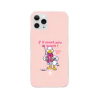 イラスト MONYAAT のあひるのおひるさんのサカナ釣り ピンク Clear Smartphone Case