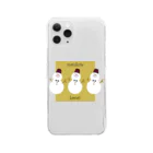 Hinaのまるくて かわいい yellow Clear Smartphone Case