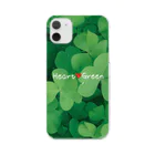 ミワサトのHeart Green スマホケース クリアスマホケース