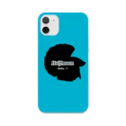 ☆ららくらら☆のHalfmoon Betta①Black(Turquoiseblue) Clear Smartphone Case