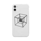 リンの工作室の四次元超立方体　BLACK Clear Smartphone Case