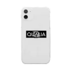 QUALIAのQUALIA box logo iPhon case クリアスマホケース