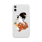 浮世絵プラス【GRAY PLUS】の浮世絵女性＋パフェ Clear Smartphone Case