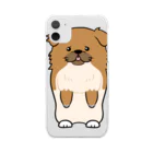 もりぴーと🎉強烈ぶさかわぴぐお🐶&コアちゃんグルメ🍔日記🐶🎉のスマホケースもぴぐお Clear Smartphone Case