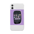 Bisous ^3^ ビズのねこphone  purple Clear Smartphone Case