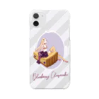 ERIMO–WORKSのSweets Lingerie phone case "Blueberry Cheesecake" Clear Smartphone Case