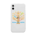 フェザーフレンズの鳥/Peace on Earthツリー Clear Smartphone Case