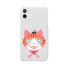 sanasanaのBlueeyes Cat Clear Smartphone Case