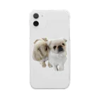 ペキ&シーのペキニーズ犬　すもも&こむぎ Clear Smartphone Case