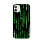 DograveのDigital Rain phone case Green ver.1.1.0 Clear Smartphone Case