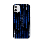 DograveのDigital Rain phone case Blue ver.1.1.0 Clear Smartphone Case