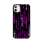 DograveのDigital Rain phone case Purple ver.1.1.0 クリアスマホケース