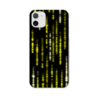 DograveのDigital Rain phone case Yellow ver.1.1.0 クリアスマホケース