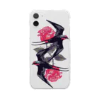 BOW WOWのswallows iPhone Case クリアスマホケース