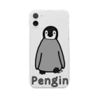 MrKShirtsのPengin (ペンギン) 色デザイン クリアスマホケース
