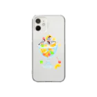 文鳥中心のみつ豆桜文鳥 Clear Smartphone Case