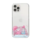 かとーゆーこのピンク大好きオオカミちゃんと海大好きネコちゃん Clear Smartphone Case