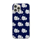 AmuAmu shopのねこ座ぬき Clear Smartphone Case