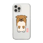 もりぴーと🎉強烈ぶさかわぴぐお🐶&コアちゃんグルメ🍔日記🐶🎉のクリアスマホもぴぐお Clear Smartphone Case