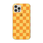 FreeStylersの【FreeStylers】check orange yellow Clear Smartphone Case