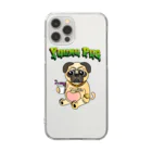 VS worldのYOUNG PUG Clear Smartphone Case