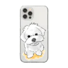 みぅ福島のマルチーズのイラスト Clear Smartphone Case