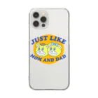 Just_like_Mom_and_DadのJLMD くまちゃん🧡　iPhoneケース クリアスマホケース