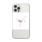 Fumitsuki's ShopsのWINE GIRL（on color） Clear Smartphone Case
