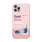 Teal Blue CoffeeのCOFFEE TICKET_ROSE Ver. 투명 스마트폰 케이스