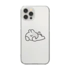 ナポリのSUZURIの寝そべりうさちゃんハムちゃん Clear Smartphone Case