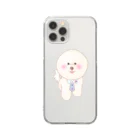 Litto*もふもふビションとオリジナルイラストのグッズのまるちゃん⭐︎オリジナルグッズ Clear Smartphone Case