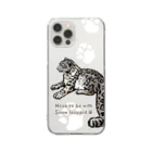 MUSEUM LAB SHOP MITのSnow leopard＊ユキヒョウ　あしあとスマホケース Clear Smartphone Case