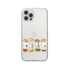 mofusandのにゃんこバーガー Clear Smartphone Case