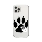 真希ナルセ（マキナル）のちらり柴犬（黒柴） Clear Smartphone Case